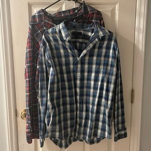 Banana republic causal plaid button ups